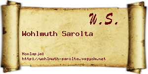 Wohlmuth Sarolta névjegykártya